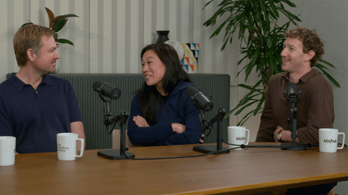 Alex Rives, Head of Science, and Biohub Co-Founders, Dr. Priscilla Chan and Mark Zuckerberg, speak on the No Priors podcast about how Biohub is building tools and sharing them openly to accelerate discovery for the entire scientific community. 